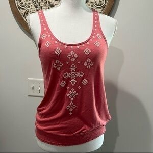 Cape Juby Embellished Tank NWT XS  Dark Salmon Color